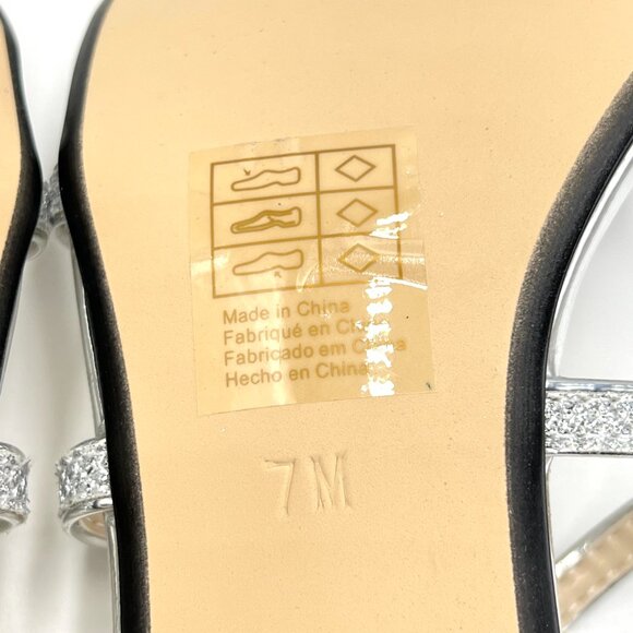 Touch Ups Womens‎ 7M Maisie Silver Low Kitten Heels Dress Sandals Shoes 4473M - Picture 12 of 13